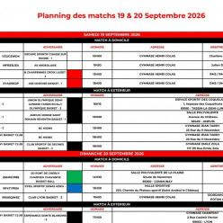 Match week end du 19/20 Septembre 2026
